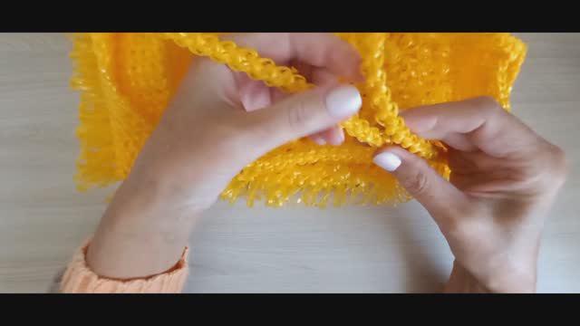 Как связать красивую ручку для мочалки + 2 способа вывязывания вытянутых петель. смотреть онлайн