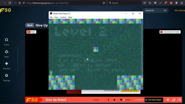 Give up Robot ONLINE - FSG Adobe Flash Player on Windows/macOS смотреть онлайн