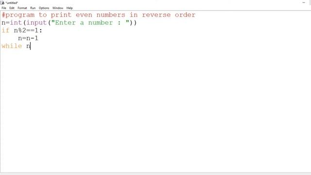 20 Program to print even numbers in reverse order in Python by Hemanth Academy смотреть онлайн