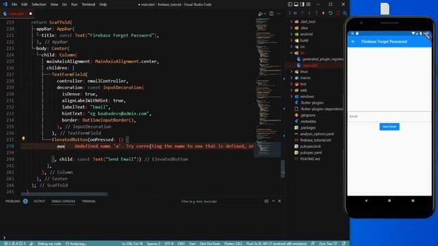 Flutter Firebase Auth Forgot Password | Firebase Reset Password | Firebase Email Login смотреть онлайн