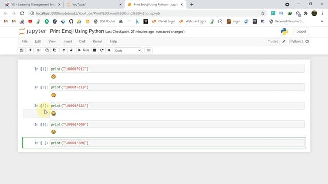 How To Print Emoji Using Python | Python Emojis | Python For Beginners | Python Tutorial смотреть онлайн