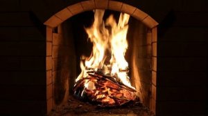 Потрескивающий камин со снежной бурей и воющим ветром снаружи расслабляющие фоновые звуки