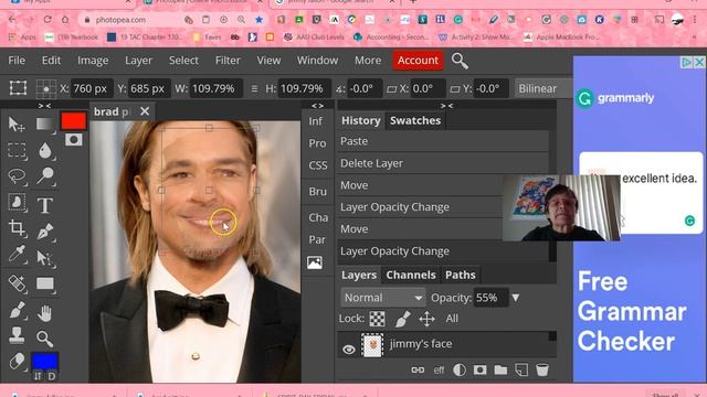 Face Swap Using Photopea