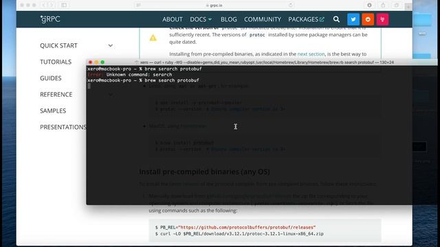 How install protocol buffer (gRPC) on macosx/linux смотреть онлайн