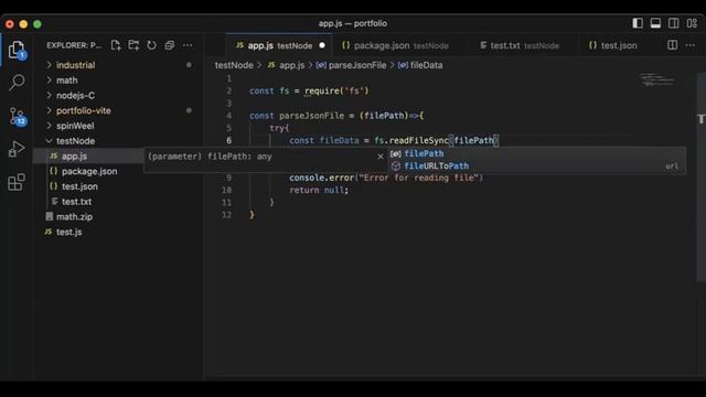 NodeJS:Напишите функцию, которая парсит JSON-файл и возвращает объект JavaScript. смотреть онлайн