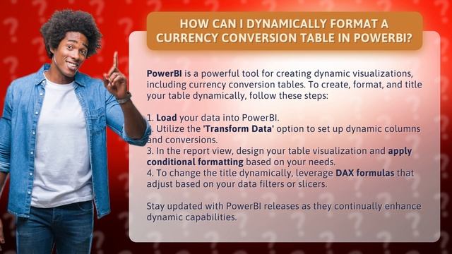 How Can I Dynamically Format a Currency Conversion Table in PowerBI? смотреть онлайн
