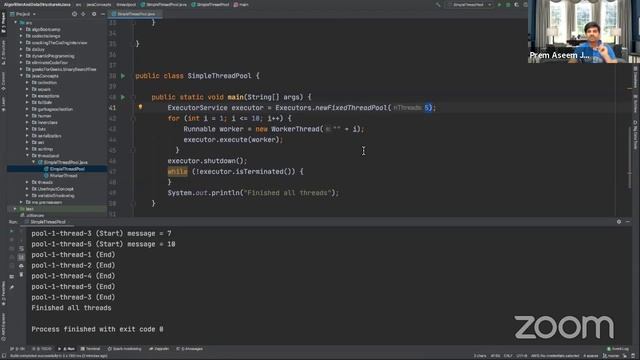 Learn Java Thread Pool concept with working code смотреть онлайн