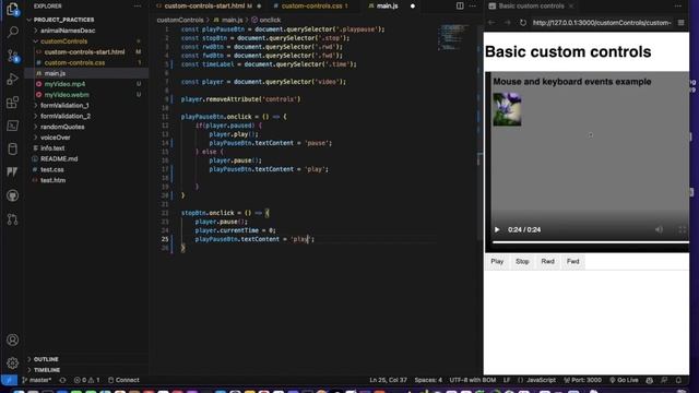 Basic Custom Control | HTML, CSS & JS смотреть онлайн
