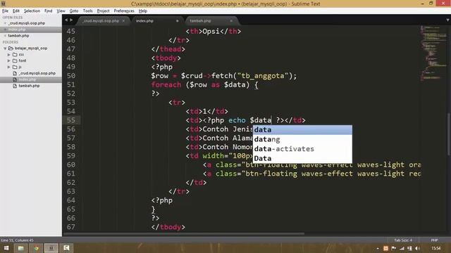 Membuat CRUD dengan PHP Mysqli Versi OOP Style dan Materializecss (3) смотреть онлайн