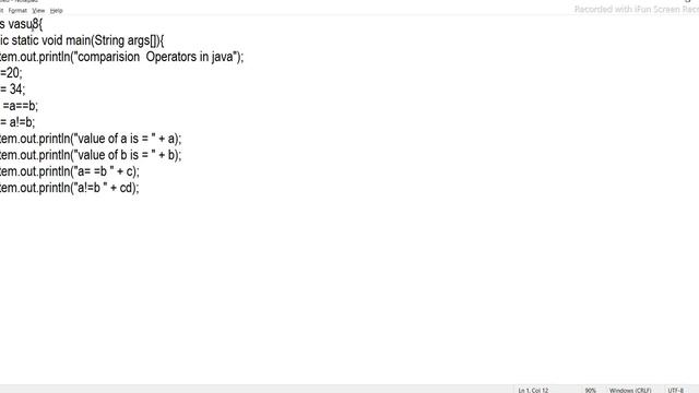 Comparison Operator In java part 8 || Java Operators || @syvsolution1012 #java смотреть онлайн