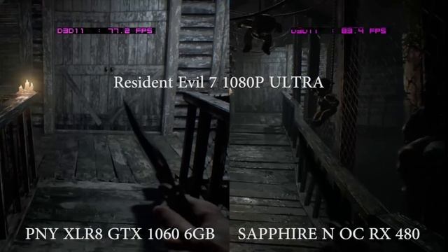 Resident Evil 7 (GTX 1060 6GB vs RX 480 8GB) Enero 2017 смотреть онлайн