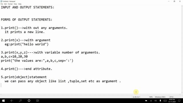CORE PYTHON INPUT AND OUTPUT STATEMENTS IN TELUGU смотреть онлайн