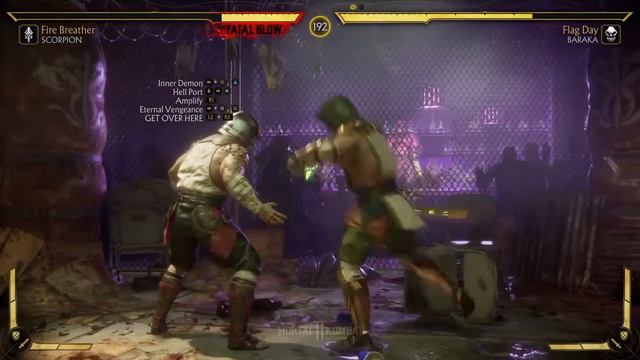 Mortal Kombat 11 Scorpion ( Fire Breather ) Combo Tutorial With Inputs смотреть онлайн