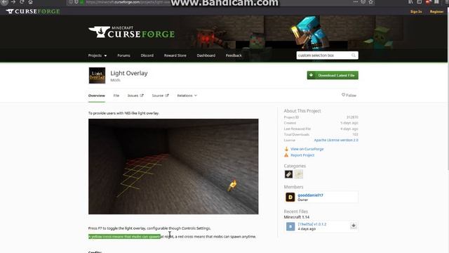Light Overlay 1.14 Snapshot (19w05a) Fabric Mod Overview смотреть онлайн