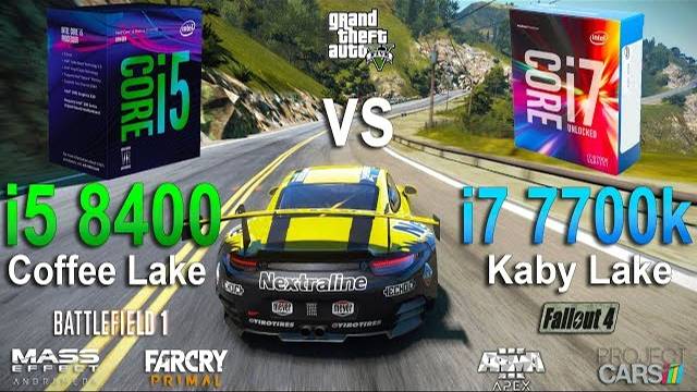 Intel Core i5-8400 vs i7-7700k Test in 7 Games смотреть онлайн