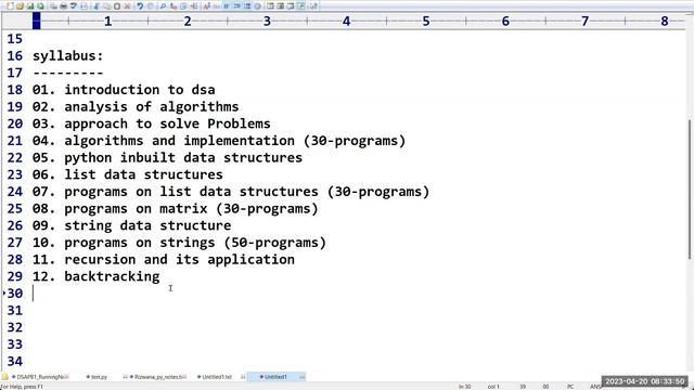 DSA with PYTHON tutorials || Demo - 1 || by Mr. Prakash Babu On 20-04-2023 @8AM IST смотреть онлайн