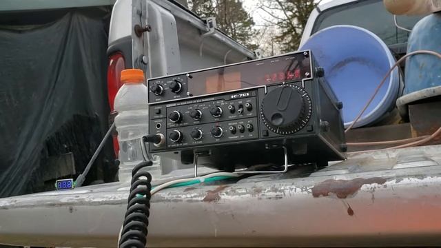 Portable  #3 Another Contact  On 40M With Makeshift Inverted L Antenna.