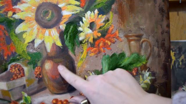 Про картину маслом Подсолнухи. Обзор. смотреть онлайн