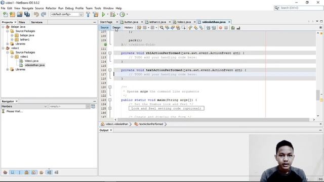 Tutorial Java GUI Netbeans Membuat Button,Label,Radio Button,Button Grup, Text Field смотреть онлайн