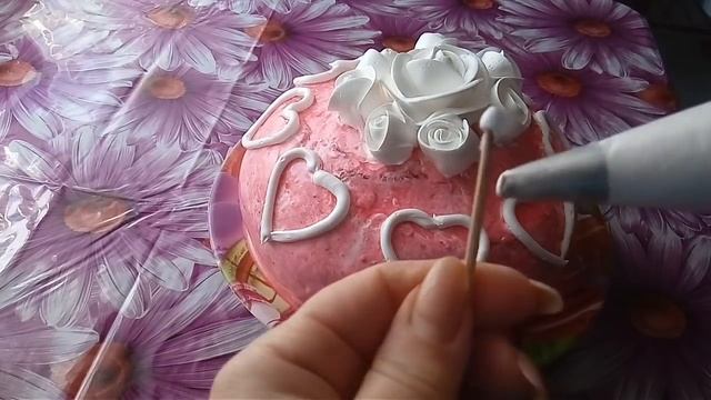 Торт с белыми розами...Cake with white roses... смотреть онлайн