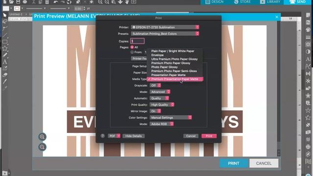 Epson Ecotank 2720 Color Profiles MacBook Air