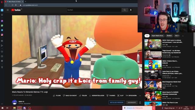 Mario react to Nintendo Memes 7 ft. Luigi ( Reaction by Andy Pandy) смотреть онлайн