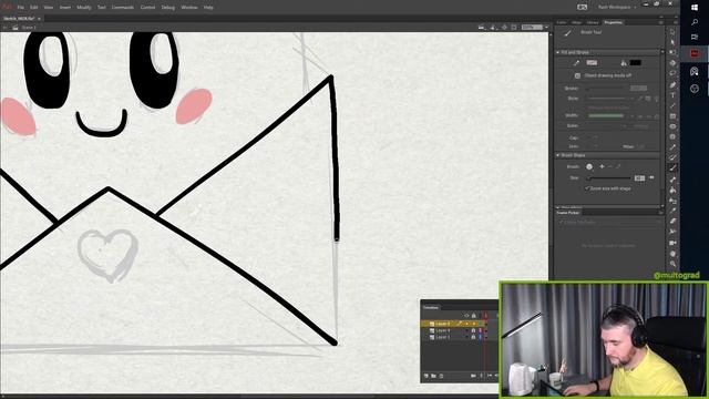 Как нарисовать мультяшный конверт | How to draw a cartoon envelope смотреть онлайн