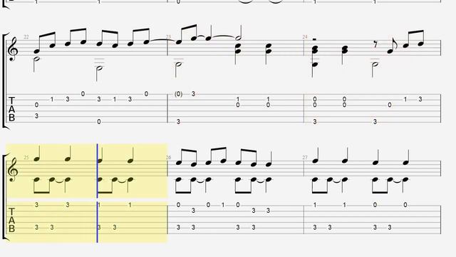 Super Trouper - ABBA guitar tab & notes смотреть онлайн