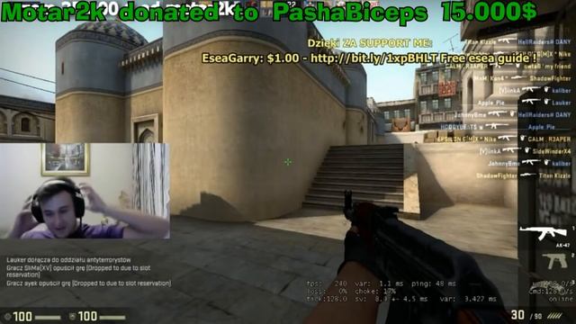 Бицепсу задонатили 15 000 $ на стриме!