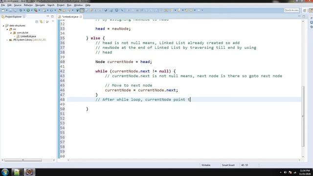 Creating User defined Linked List in Java with Custom Code | learn to code смотреть онлайн