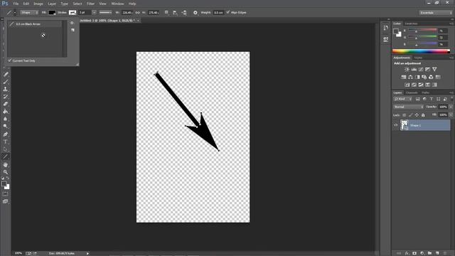 Adobe Photoshop Lesson #5 - Line Tool Change Arrow to Line смотреть онлайн