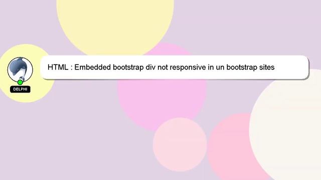 HTML : Embedded bootstrap div not responsive in un bootstrap sites смотреть онлайн