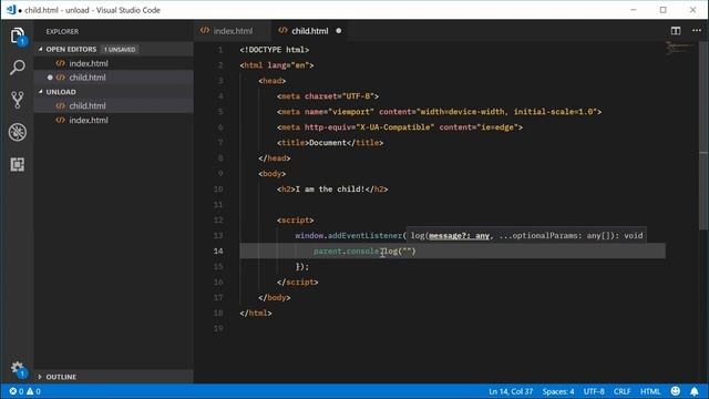JavaScript Tutorial - "unload" event | Detect when the browser window has closed смотреть онлайн