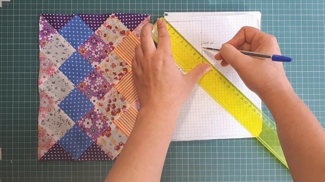Пэчворк для начинающих. Быстрая сборка из ромбов полуторного/прямоугольного одеяла. Часть 2 смотреть онлайн
