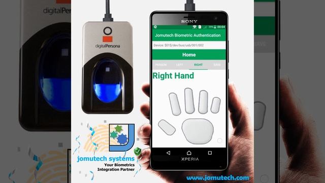 Android Biometric App DEMO using DigitalPersona 4500 Scanner смотреть онлайн