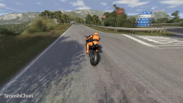 Motorbike Crashes #13 - BeamNG DRIVE | SmashChan