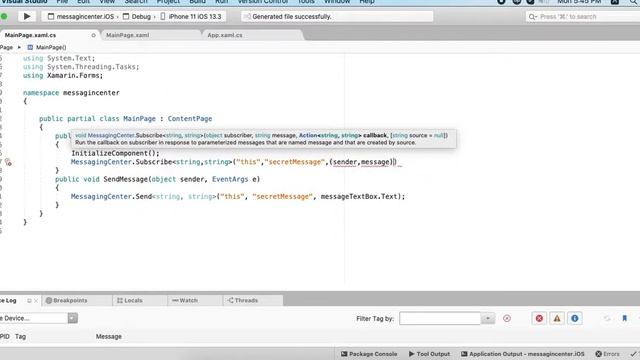 Messaging Center in Xamarin App смотреть онлайн