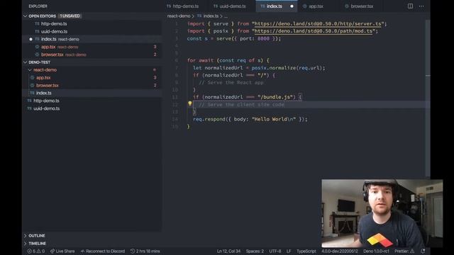 Deno First Look - React SSR смотреть онлайн