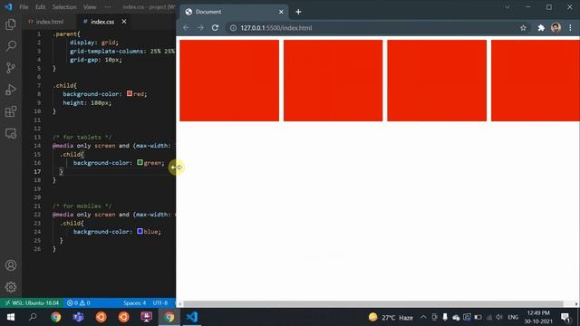 Media Queries Responsive web design in Hindi - [ Media Query Breakpoints ] - For Hindi Viewers смотреть онлайн