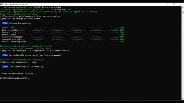 Simplest way create new Laravel 10 project by cmd Window 10 | Zun смотреть онлайн