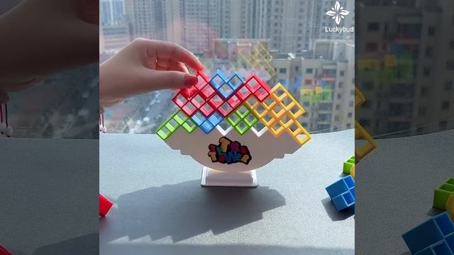 Stacking Balance Building Blocks | Tetra Tower Game | Educational Toys for Kids смотреть онлайн
