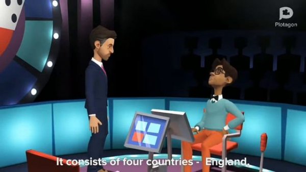 The Quiz show "The Uk" (the geographical position)