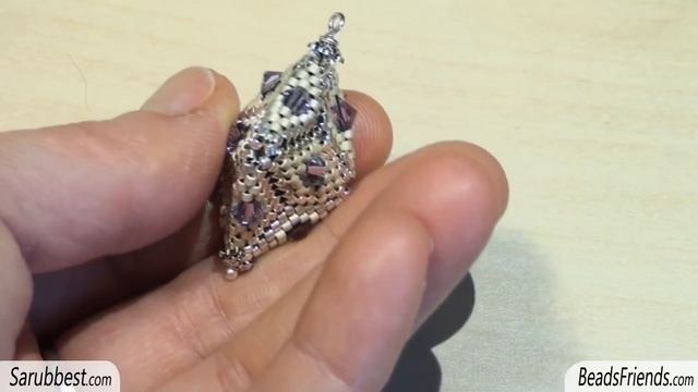 Bead Chat #21 - Peyote stitch triangles with Swarovski bicones - DIY beaded jewelry смотреть онлайн