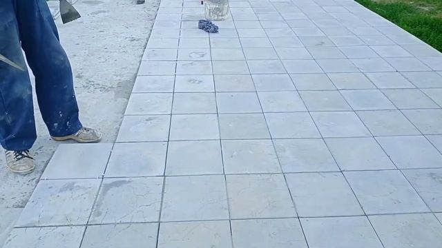 Укладка уличной/тротуарной плитки на бетонную плиту смотреть онлайн
