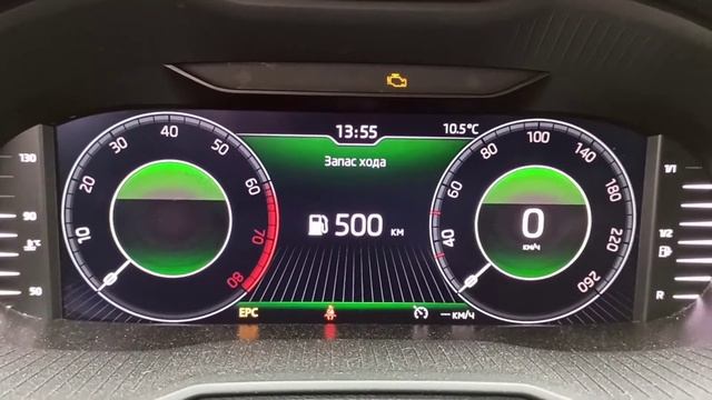 Шкода Октавия А7! Как сбросить межсервисный интервал на цифровом щитке приборов.