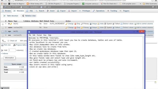 Xampp Create Database and Table and uses (Tutorial 2) смотреть онлайн