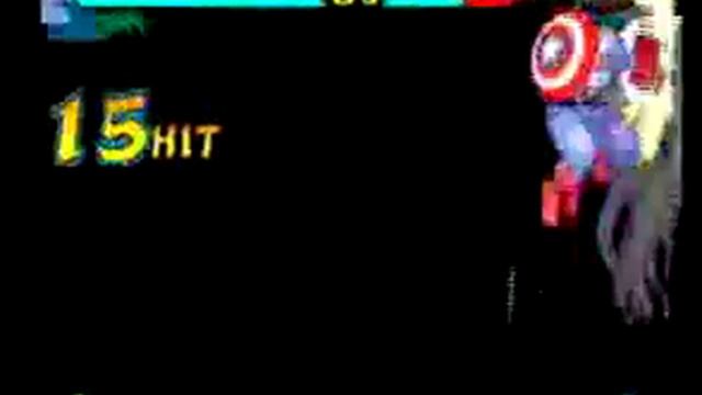 Marvel Super Heroes vs Street Fighter EX: Captain America HC Combo смотреть онлайн