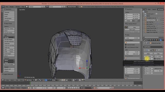 3D Printed Iron Man Helmet - How to add thickness with Blender смотреть онлайн