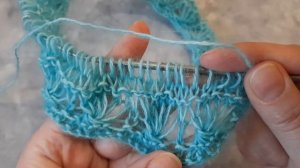 Вяжем палантин "Звезды" спицами.