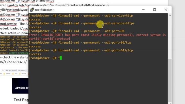 Docker Managment Install webserver,firewall configuration in CentOS Stream 8 смотреть онлайн